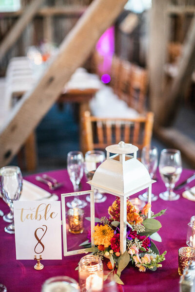 Springfield-Manor-MD-wedding-florist-Sweet-Blossoms-lantern-centerpiece-Living-Radiant-Photography