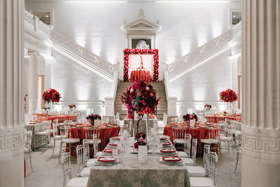 New Orleans Museum of Art Wedding in Red and White