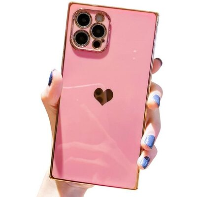 iPhone 13 Pro Case with Gold Heart Pattern [6.1 inches]-4