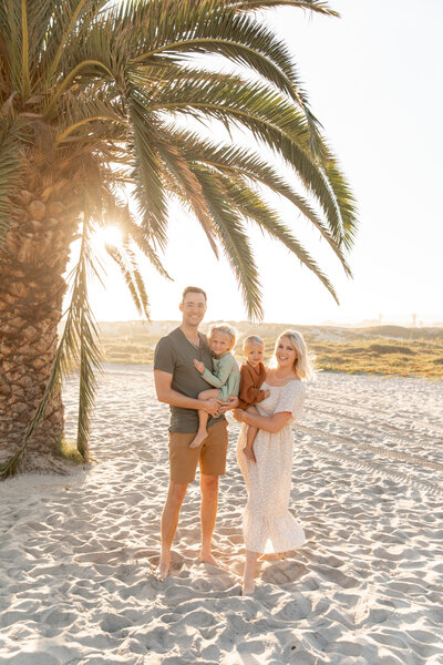 family photos in la jolla at sunset