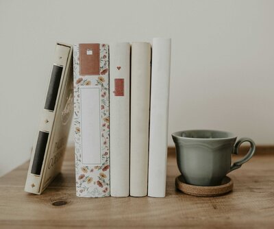 Therapy books and tea