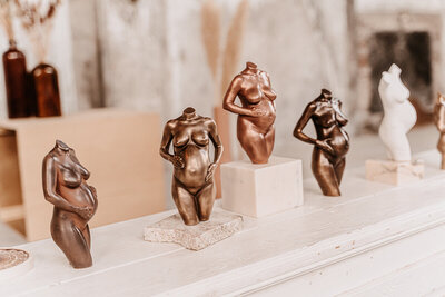 3D bronzen beeldje zwangerschap
