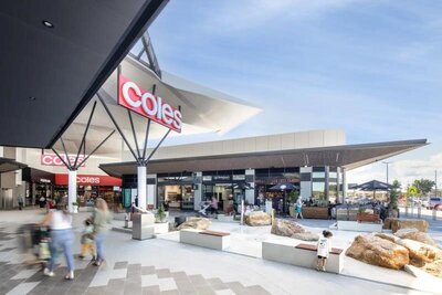Front view of Coles at Harpley Town Centre, part of Serlana Construction’s diverse retail construction portfolio.