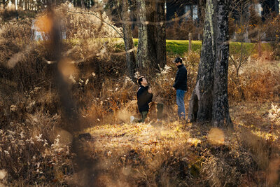 Beautiful portrait of Couple after their Marriage Proposal in Hudson Valley New York