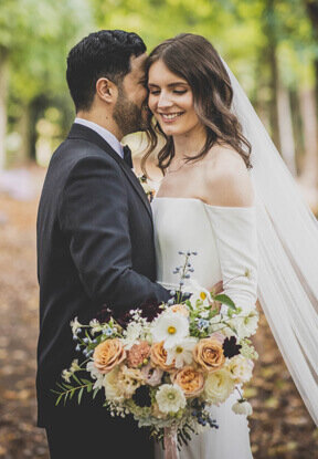 Bride and groom married at Saltsmarshe Hall