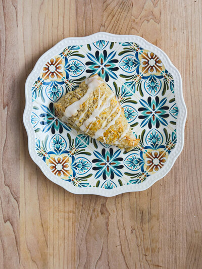 Delicious sourdough scones with subtle orange cardamom flavor, baked fresh.