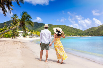 Couples vacation on the beach