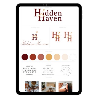 Hidden Haven Brand Board Mockup