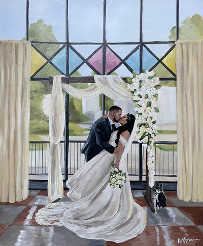 painting of wedding