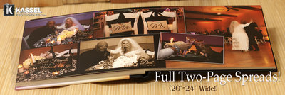 kassel photography offers Flush mount style  leatherbound wedding albums and books.