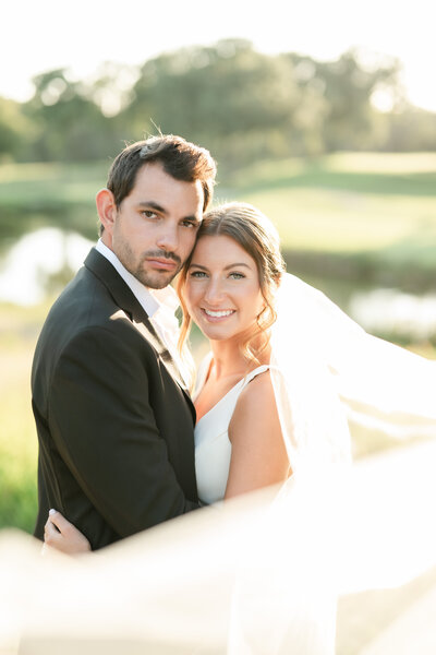 Rhode Island Beach Wedding Photos with Bride and Groom