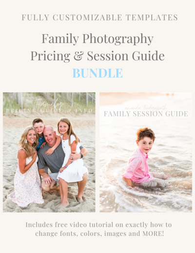 Family Photography Pricing Session Guide Template
