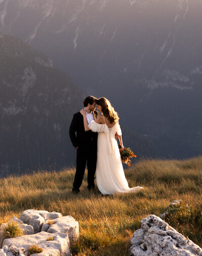 Married couple standing together picture taken by Kollar Photography. Arizona Elopement Photographer
