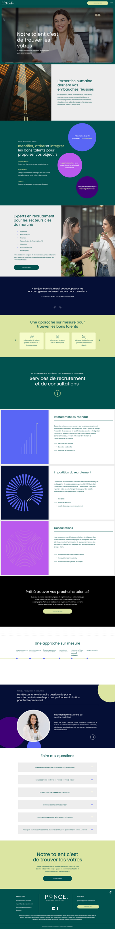 wesbsite screenshot of ponce-recrutement.com