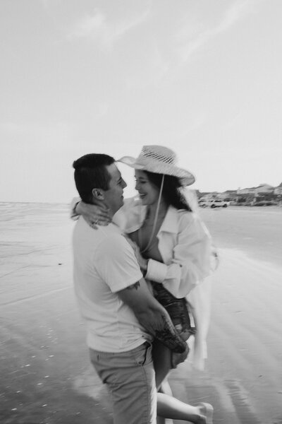 Beach engagement session