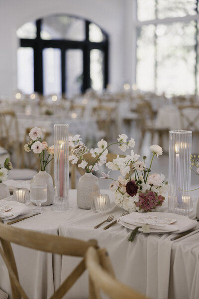 Table setting at Austin wedding reception planned by Bianca Nichole and Co