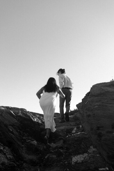 Connecticut engagement photos on the beach