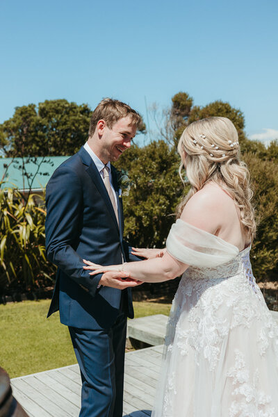 Two women walking down the aisle