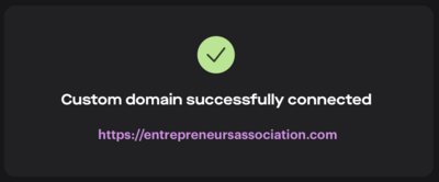 Connect a custom domain