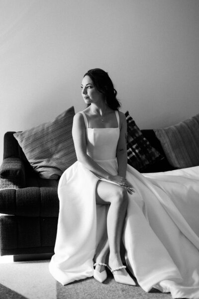 Mother of bride puts in veil at Glen Foerd Estate in Philadelphia, PA