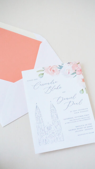 Chattanooga semi custom wedding invitations Tinlizzy Design Co