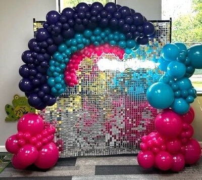 Ardsley birthday party balloon installation