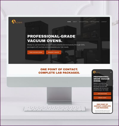 Mockup of a whimsical holiday-themed website for Kaden’s Christmas Trees, with illustrated elements and festive colors on desktop and mobile screens