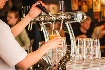 Beers on tap at Hop Riot in Wheatland, CA