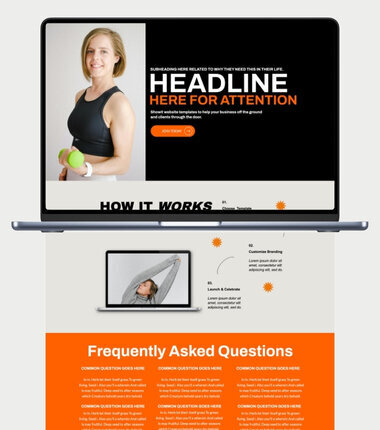 Alex Sales Page Template for Showit