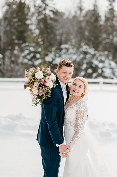 Winter Wedding at Bluebelle Event Venue  in Bemidji MN