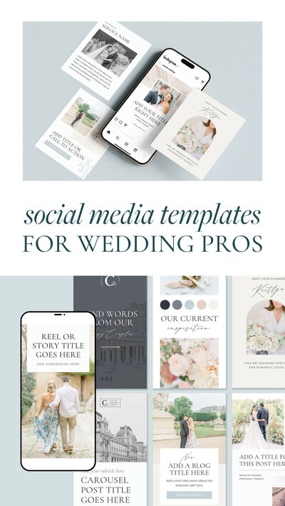 social media templates for wedding planners