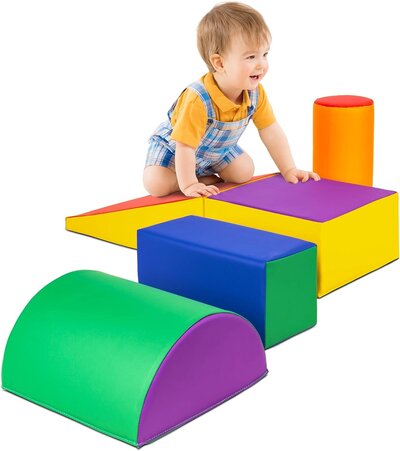 5-Piece Kids Climb & Crawl Soft Foam Block