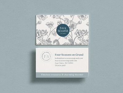 Branded business cards for florist