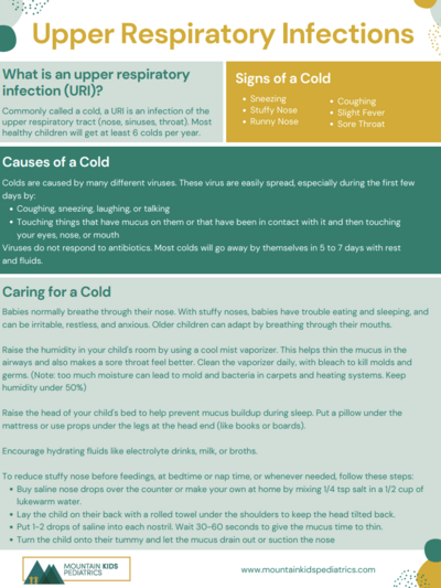 Picture of Printable Upper Respiratory Infection Handout PDF