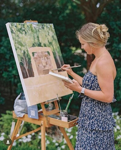 woman painting