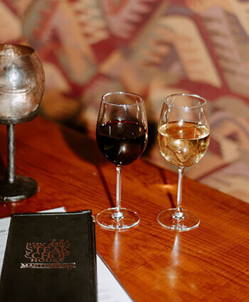 Two glasses of wine to go along with the best steak and wine pairings
