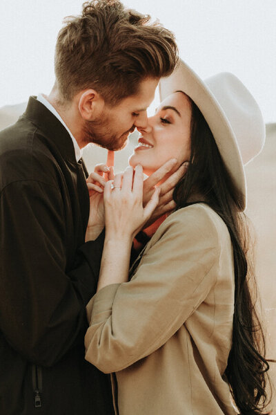 couple-passionately looking at each other