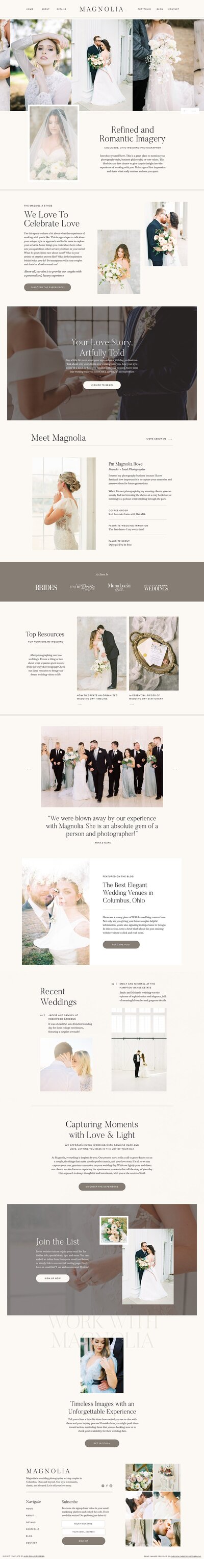 Magnolia Showit Template