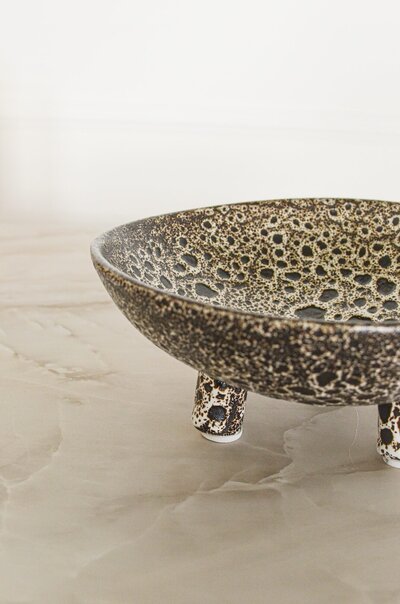 Schaal Timeo spots in keramiek van het merk Lifestyle in kleur bruin