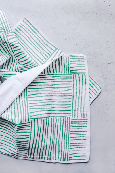 Stripe-Blockprinted-Cotton-Linen-Green-Runner-5247