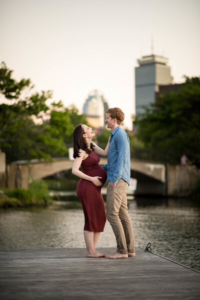 expectant couple during maternity session