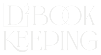 d2 bookkeeping logo white stacked
