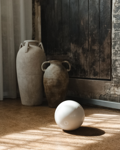 A collection of ceramic objects, including two jugs and a stool, with labels 'No. 01', 'No. 02', 'No. 03', and 'Objects' on a cream background.