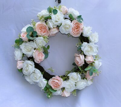 rose greenery brown wreath