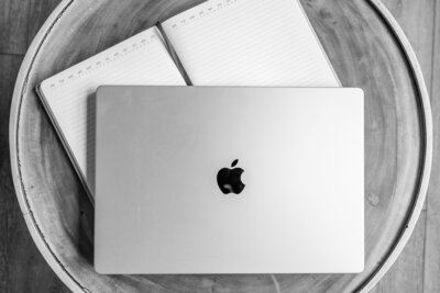 Black and white image of professional website design services from Grassroots Creative Company, creating engaging and user-friendly sites.