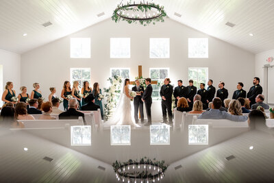 wedding ceremony ashton woods bride and groom