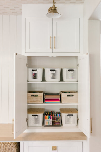 food pantry with home organization containers