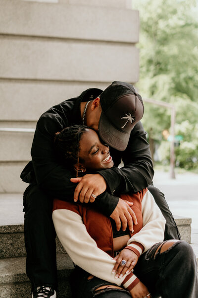Black Portland couple with a Black Couples Photographer. 