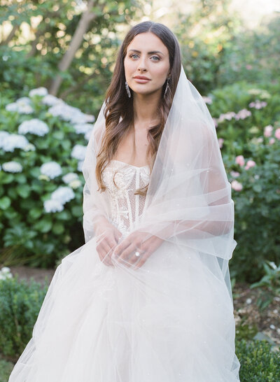 beautiful bride in berta gown
