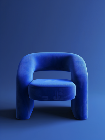 Modern Blue Armchair